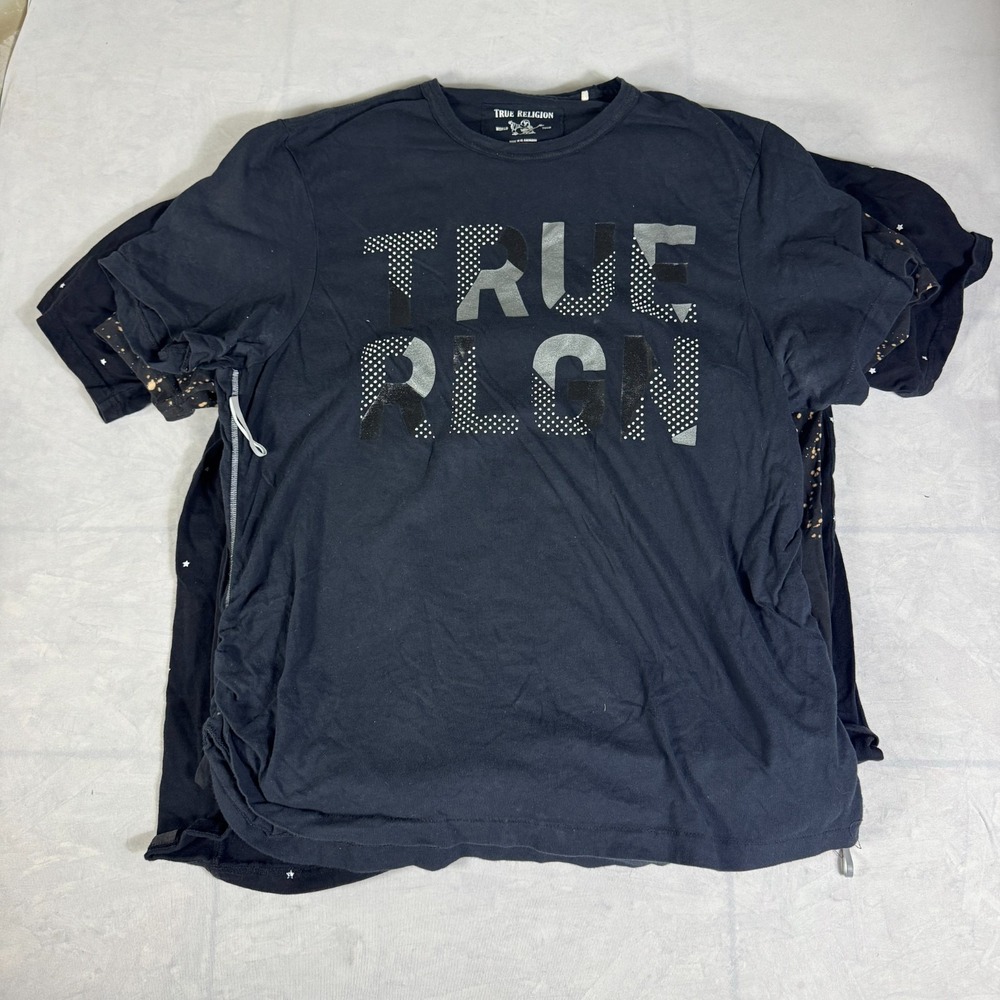 True Religion Mens Graphic T-Shirt Logo Crafted With Pride Parrot 2XL Lot Of 3